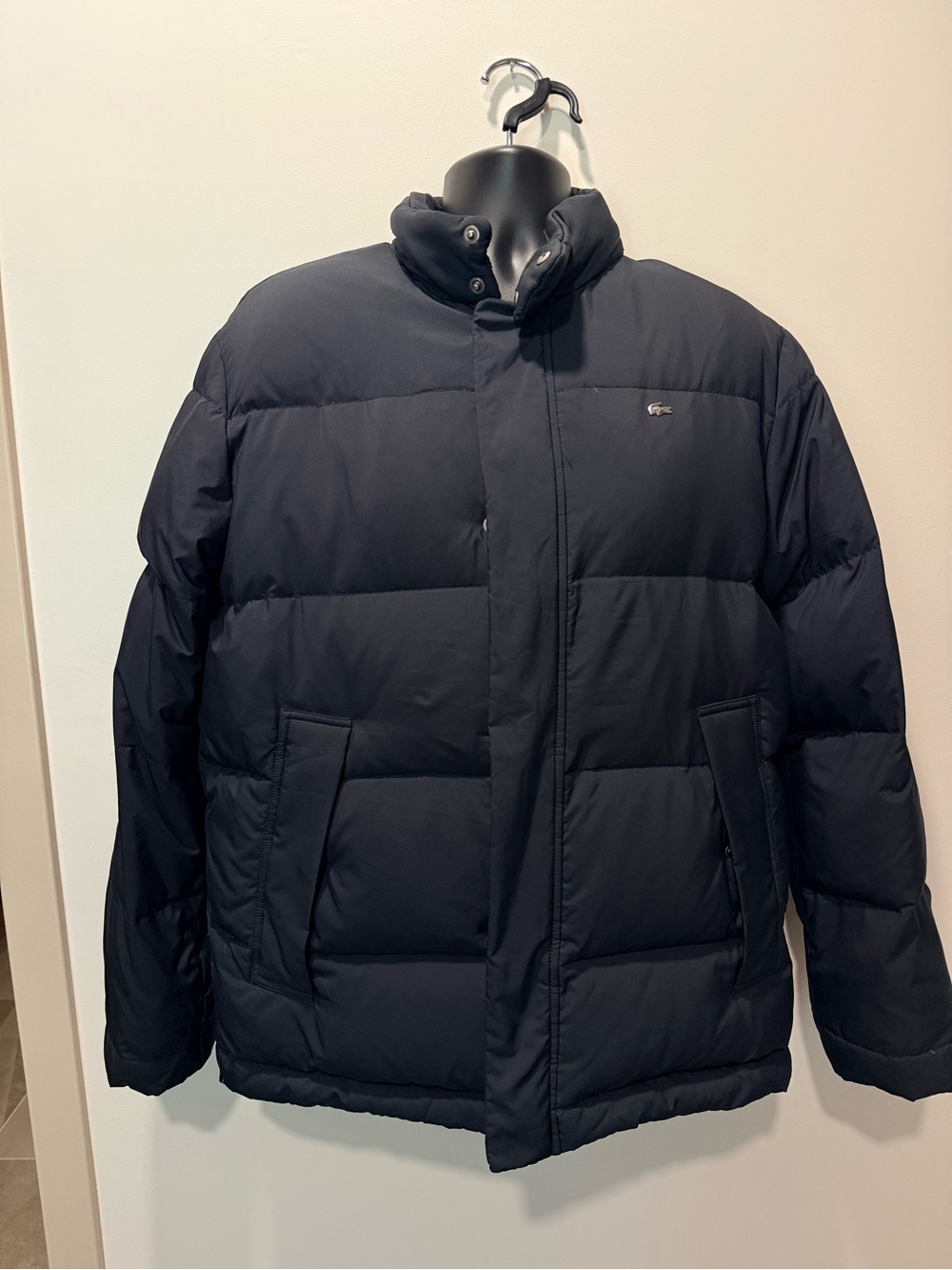 Lacoste Men's Navy Black Quilted Puffer Jacket